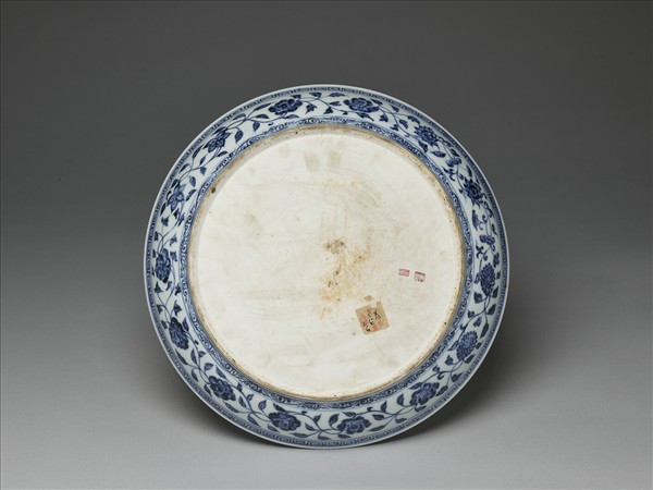 青花四季花卉紋盤
