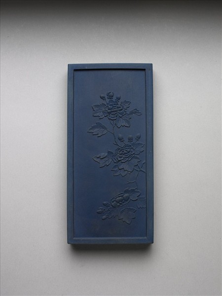 御詠花卉詩「木芙蓉」藍墨