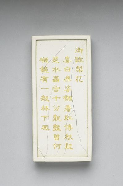 御詠花卉詩「梨花」白墨