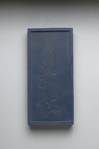 御詠花卉「翠雀」詩藍墨