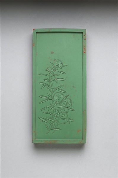 御詠花卉詩「石竹」綠墨