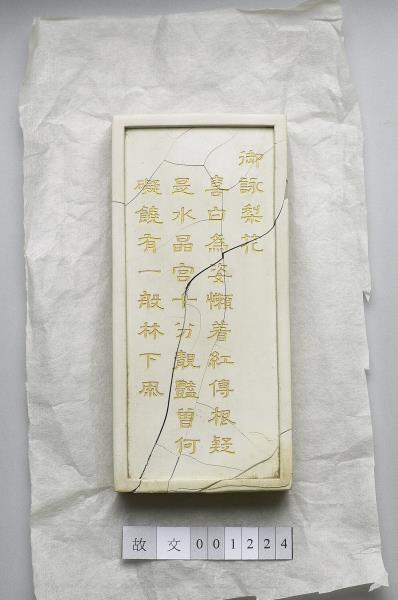 御詠花卉詩「梨花」白墨