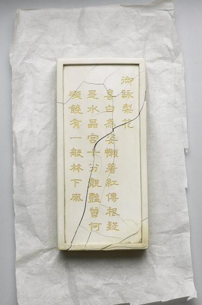 御詠花卉詩「梨花」白墨