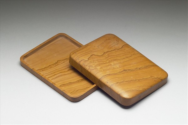 松花石水波紋硯盒