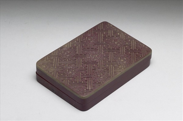 松花石團鳳硯盒