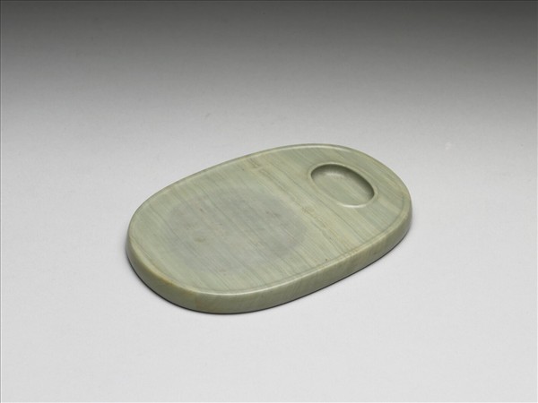 松花石橢圓硯