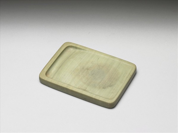 松花石石榴紋硯