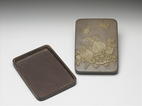 松花石吉祥紋硯盒