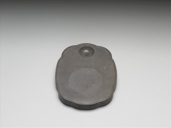 松花石柳塘雙鷺圖硯