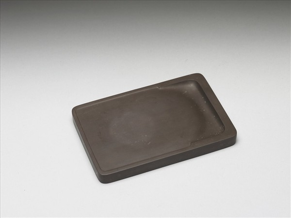 松花石海棠花硯