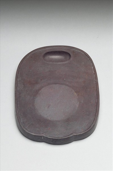 松花石松鼠瓜藤圖硯