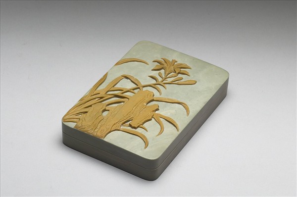 松花石萱花硯盒