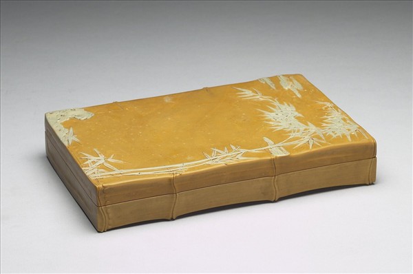 松花石竹石圖硯