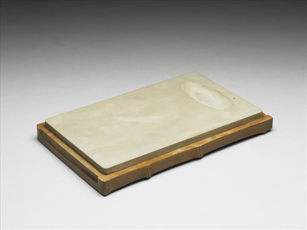 松花石竹石圖硯