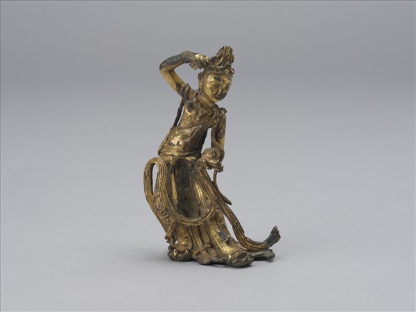 中國 五代～宋 銅鎏金 舞姿菩薩