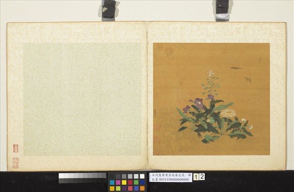 五代後蜀黃筌長春花鳥　冊　薺菜蒲公英