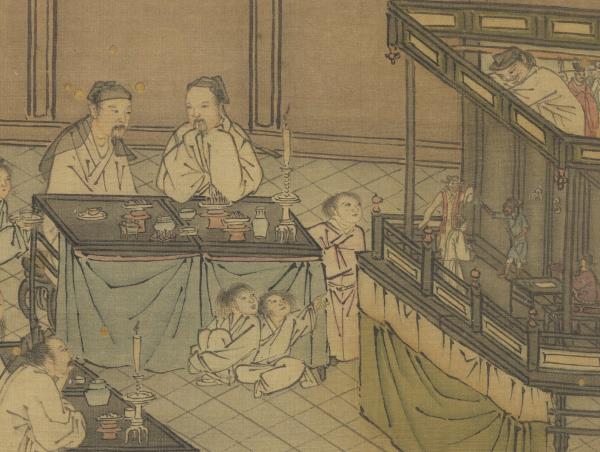 明戴進太平樂事　冊　觀戲