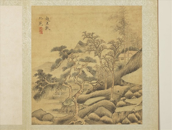 明趙左山水　冊　倣董源山水