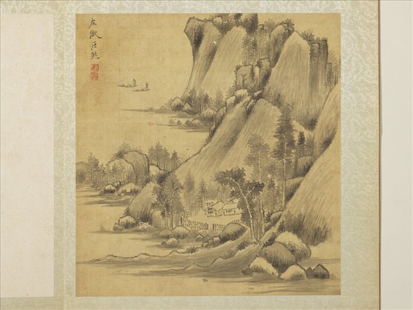 明趙左山水　冊　倣巨然山水