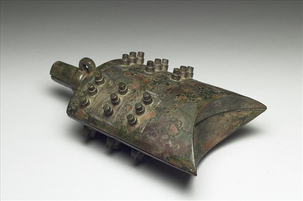 青銅鐘式嵌澄泥硯- 故宮