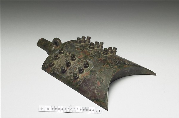 仿青銅嵌金銀絲鐘式盒