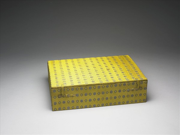 黃地萬壽紋錦函套