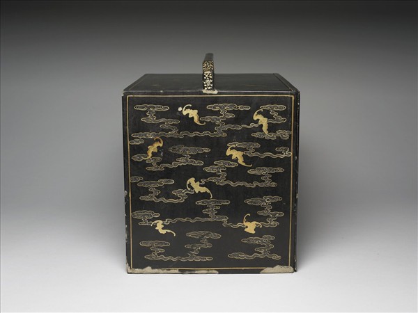 黑漆描金龍紋「御製耕織圖詩墨」提匣