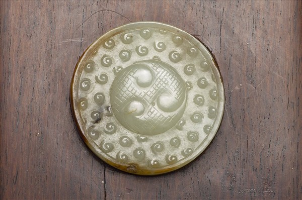 嵌玉劍首御製詩木硯盒