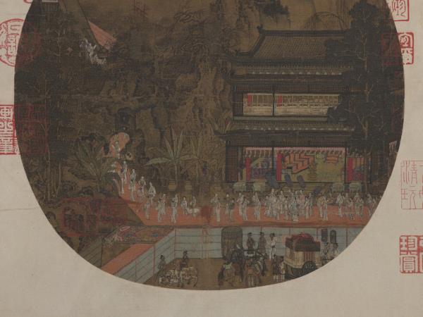 宋趙伯駒漢宮圖　軸