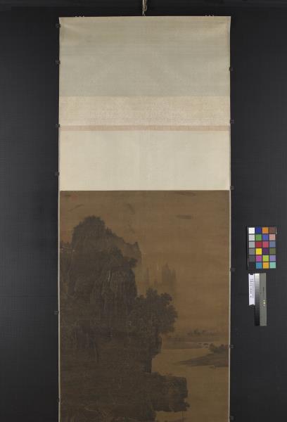 宋蕭照畫山腰樓觀　軸