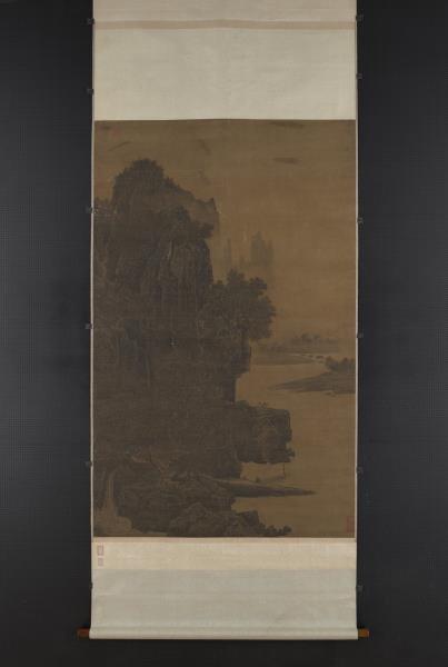 宋蕭照畫山腰樓觀　軸