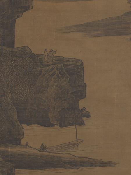 宋蕭照畫山腰樓觀　軸