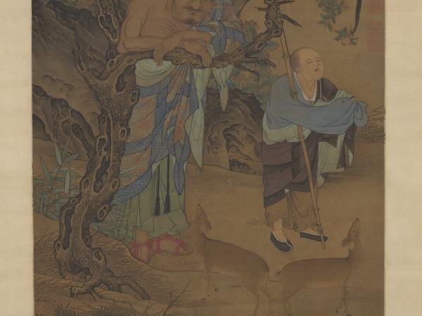 宋劉松年畫羅漢　軸