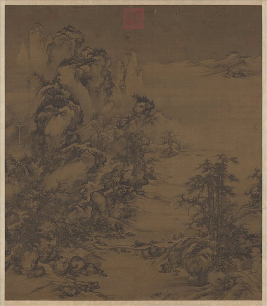 宋人岷山晴雪　軸