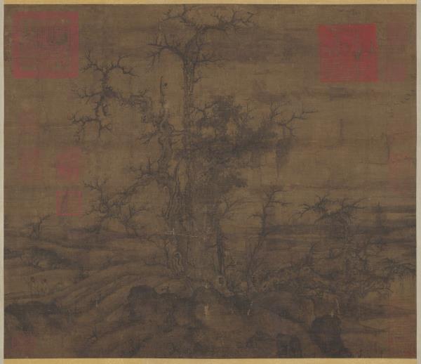 宋人小寒林圖　軸