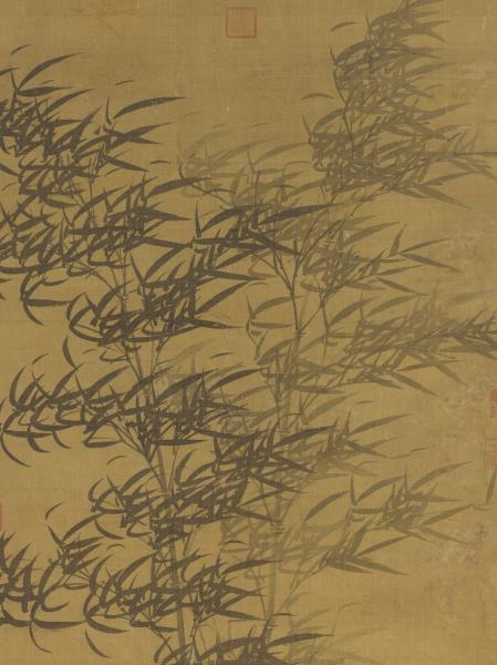 元顧安畫墨竹　軸