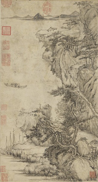 元薩都剌嚴陵釣臺圖　軸