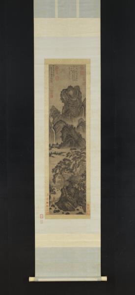 元王蒙松崖飛瀑　軸