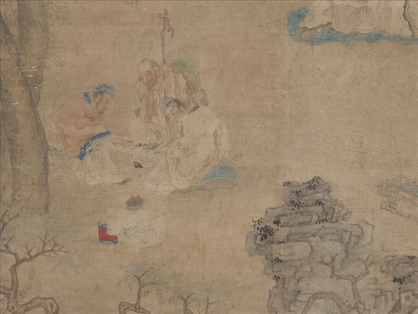 明崔子忠桐陰博古圖　軸