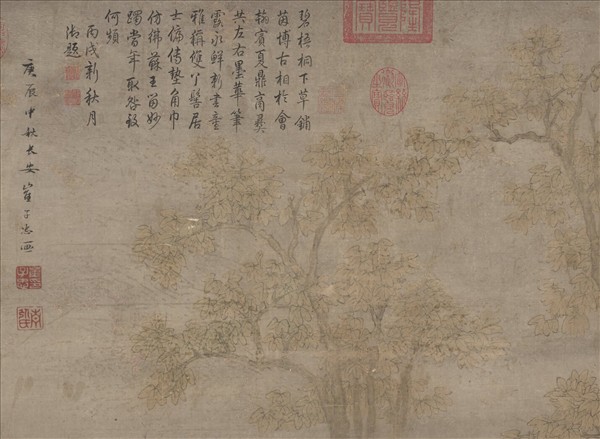 明崔子忠桐陰博古圖　軸