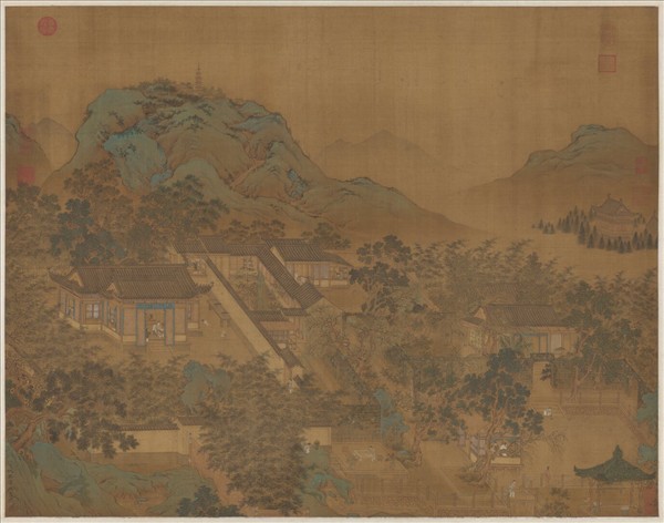 明仇英園林清課圖　軸