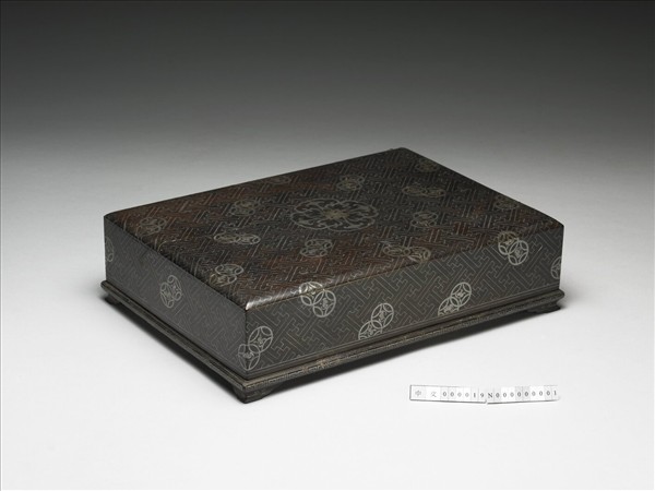 嵌銀福壽木硯盒