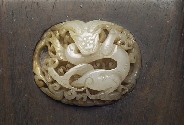 嵌玉御題木硯盒