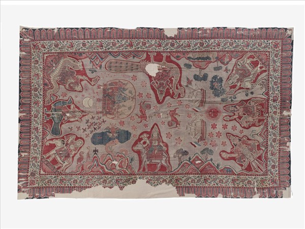 印度 外銷斯里蘭卡繪染掛布