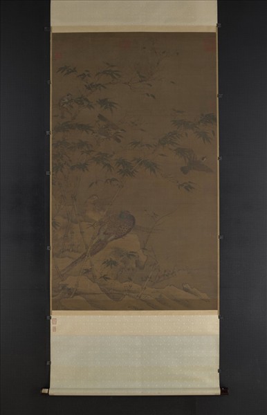 宋人翠竹翎毛　軸