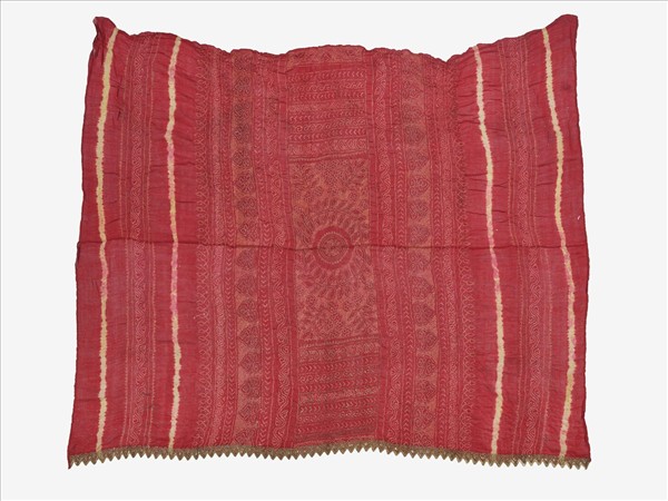 印度 紅地紮染頭巾