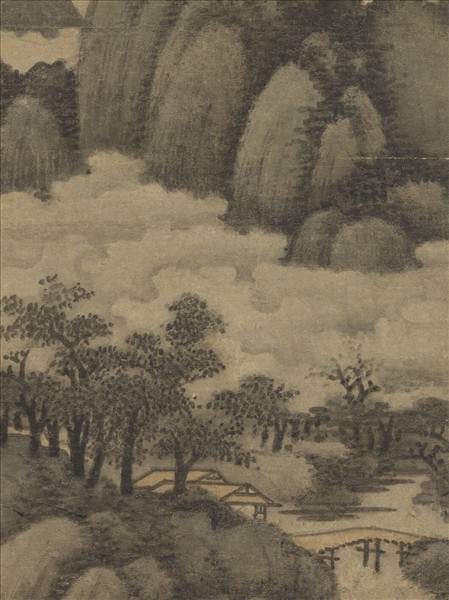 元人倣米氏雲山　軸