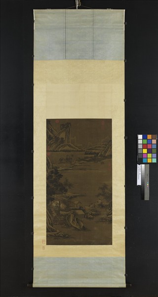 元人畫雪景　軸