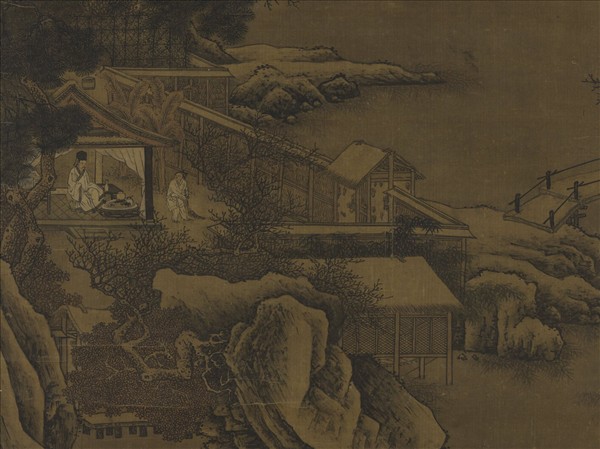 元人畫雪景　軸