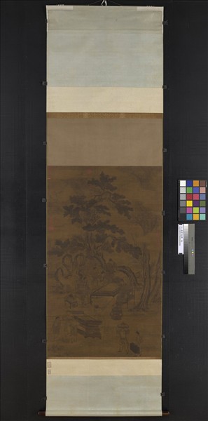 元人畫夏墅棋聲　軸